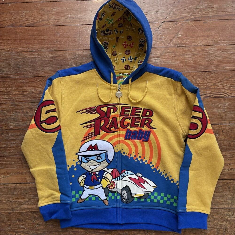 Vintage 2008 Speed Racer Baby Racing Jacket Size XXL NWT Zip Up Hooded Toddler
